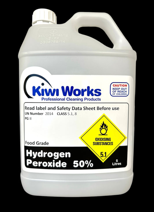 Hydrogen Peroxide 50%  5 Litres  -  FOOD GRADE