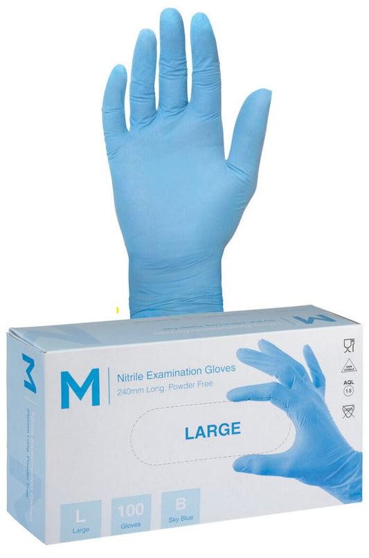 BARGAIN 10 x boxes $7.69 each Blue Nitrile Powder Free Gloves